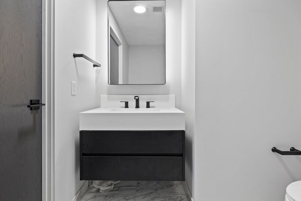 Bathroom, Interior, Marble, Recessed Lighting