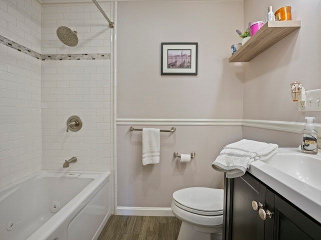 Bathroom, Interior, Wood Texture Flooring
