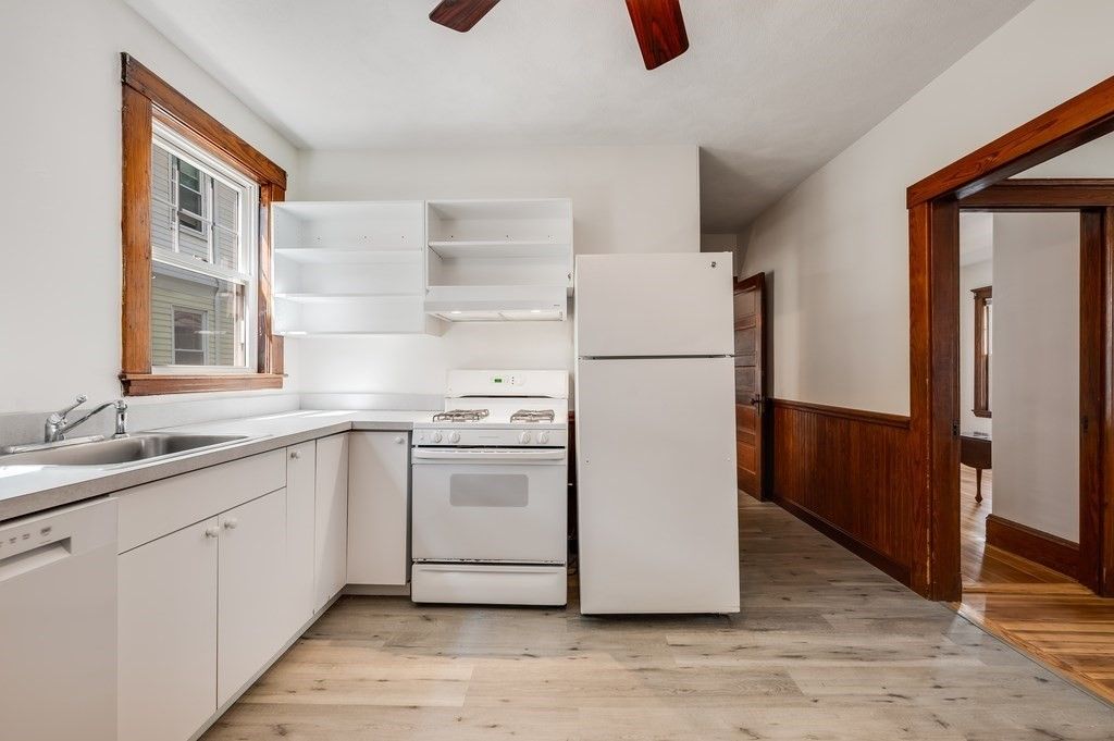 Interior, Kitchen, Wood Texture Flooring