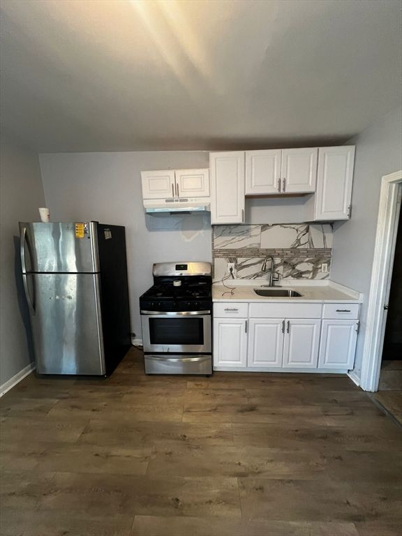 Interior, Kitchen, Marble Walls, Wood Texture Flooring