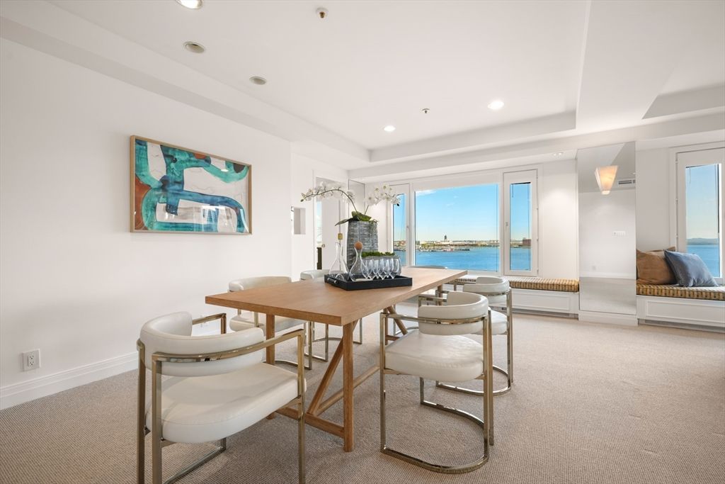 Dining room, Interior, Recessed Lighting, Water