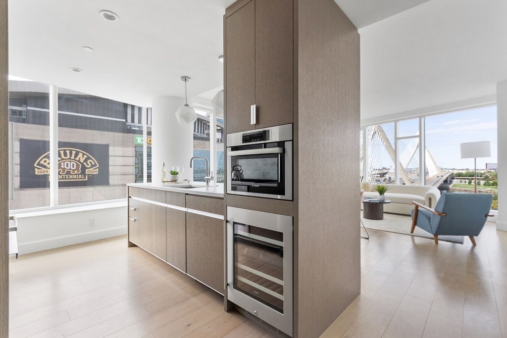 Interior, Kitchen, Living room, Pendant Lights, Recessed Lighting, Stainless Steel Appliances, Wood Texture Flooring