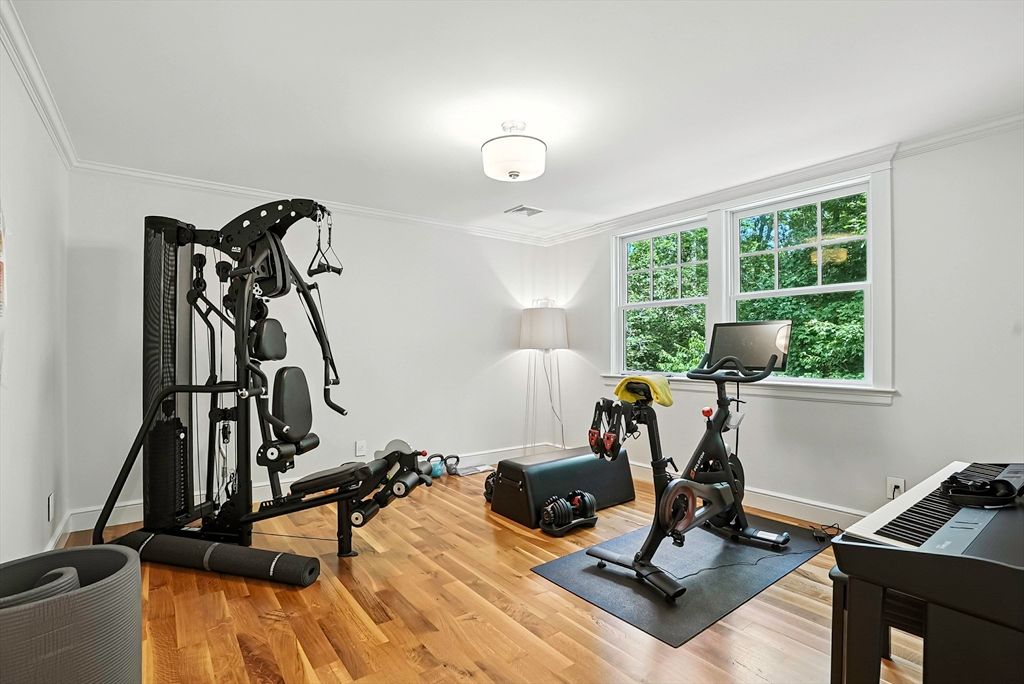 Fitness Equipment, Interior, Wood Texture Flooring