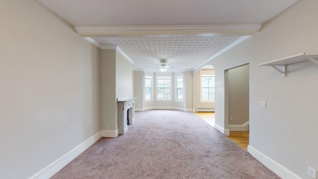 Empty room, Fireplace, Interior, Wood Texture Flooring