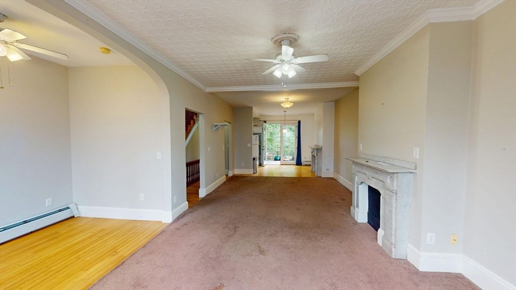 Empty room, Fireplace, Interior