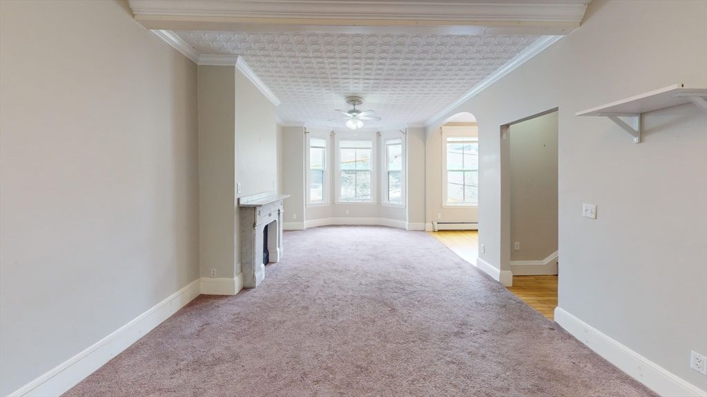 Empty room, Fireplace, Interior, Wood Texture Flooring