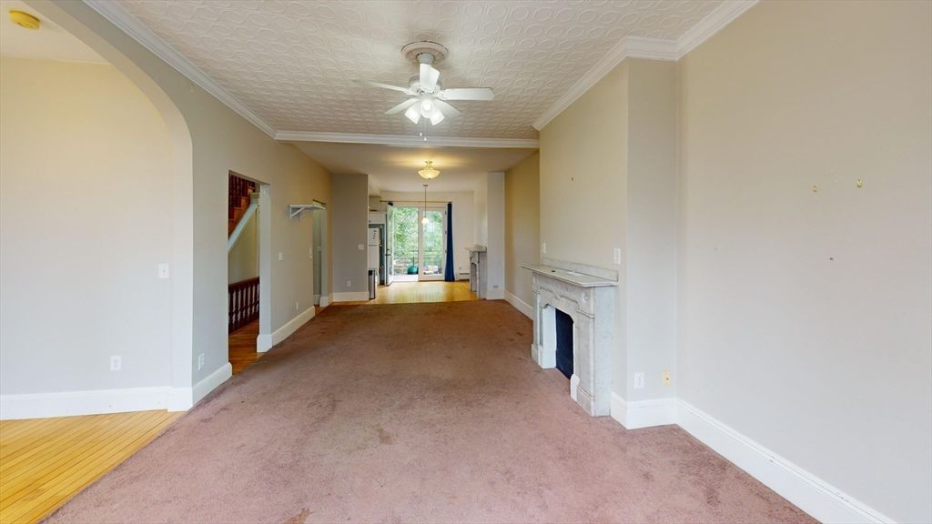 Empty room, Fireplace, Interior