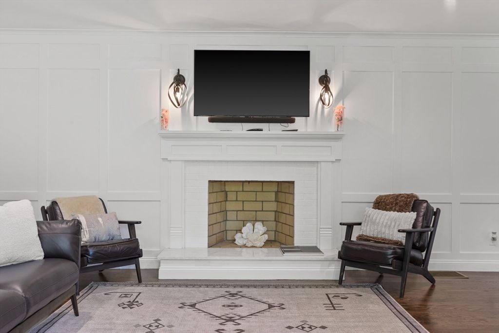 Fireplace, Interior, Wood Texture Flooring
