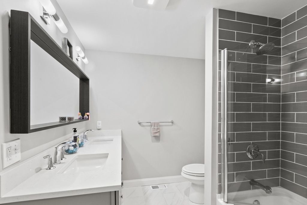 Bathroom, Glass Shower, Interior, Marble