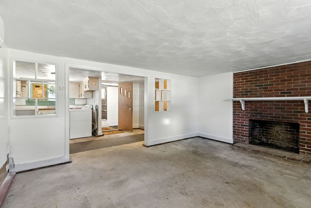 Empty room, Fireplace, Interior, Stone Walls