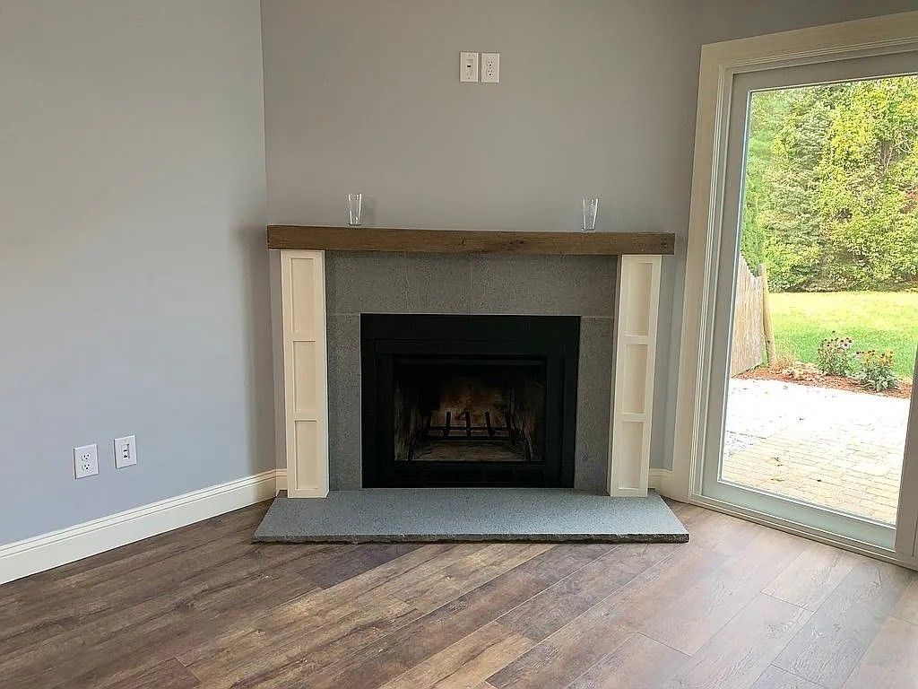 Fireplace, Interior, Wood Texture Flooring