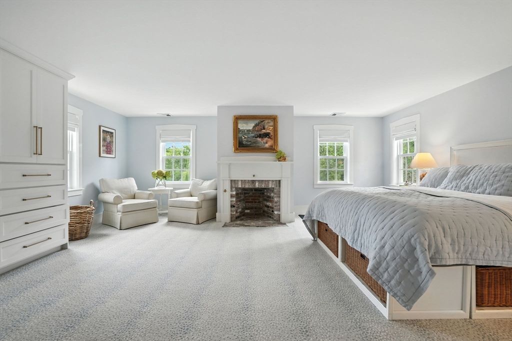 Bedroom, Fireplace, Interior