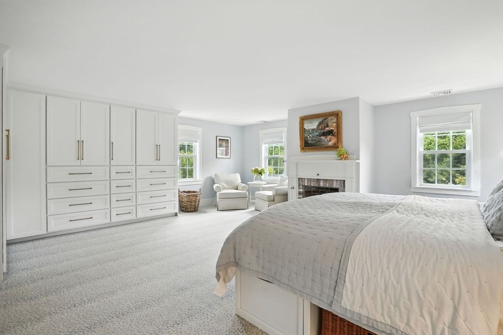 Bedroom, Fireplace, Interior