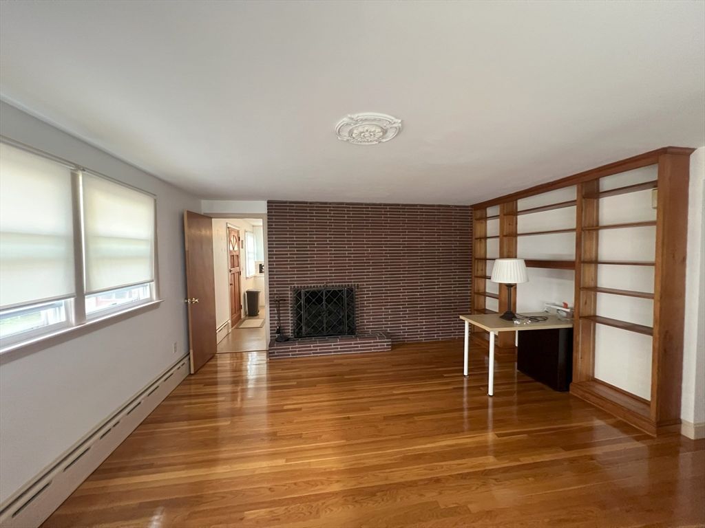 Fireplace, Interior, Stone Walls, Wood Texture Flooring