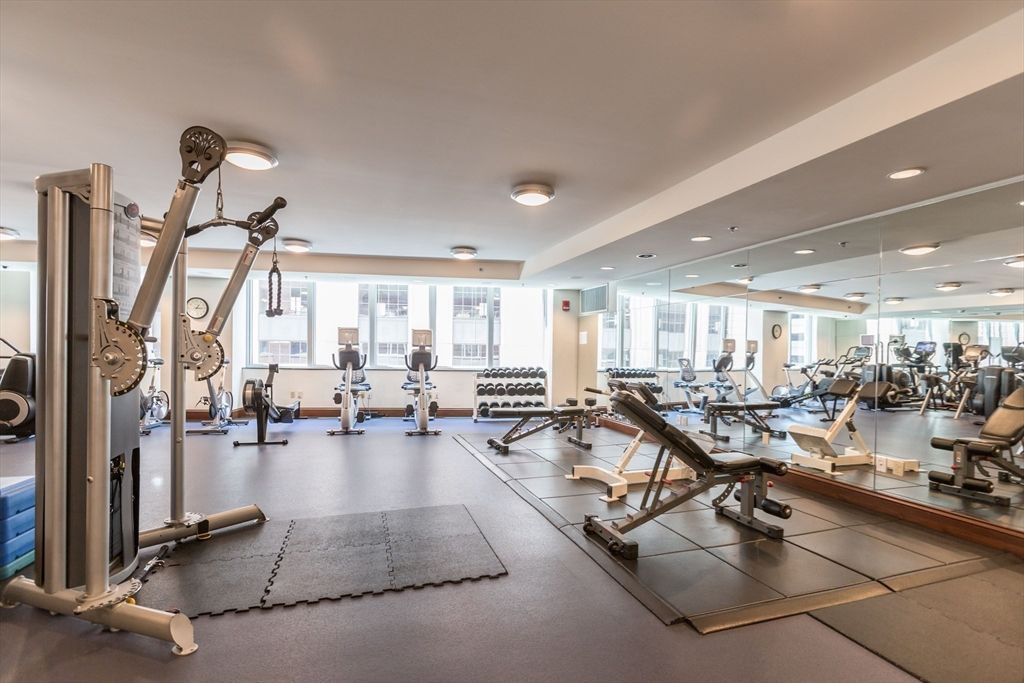 Fitness Equipment, Gym, Interior, Recessed Lighting