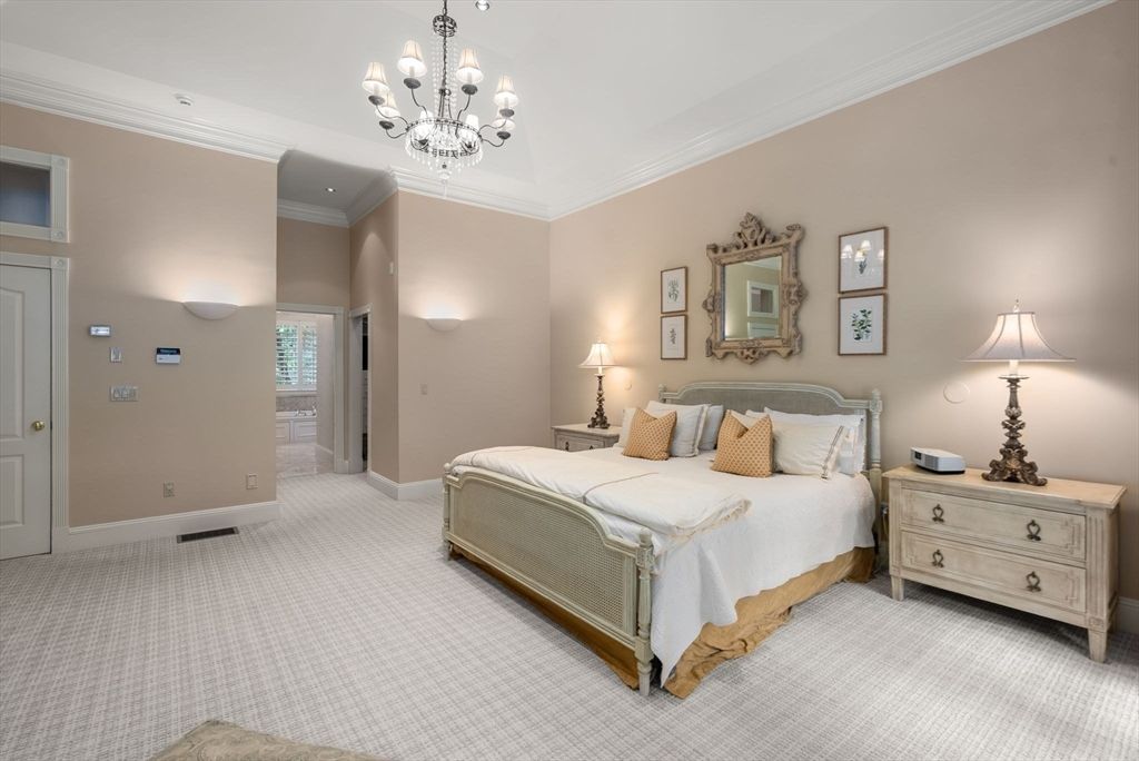 Bedroom, Chandelier, Interior