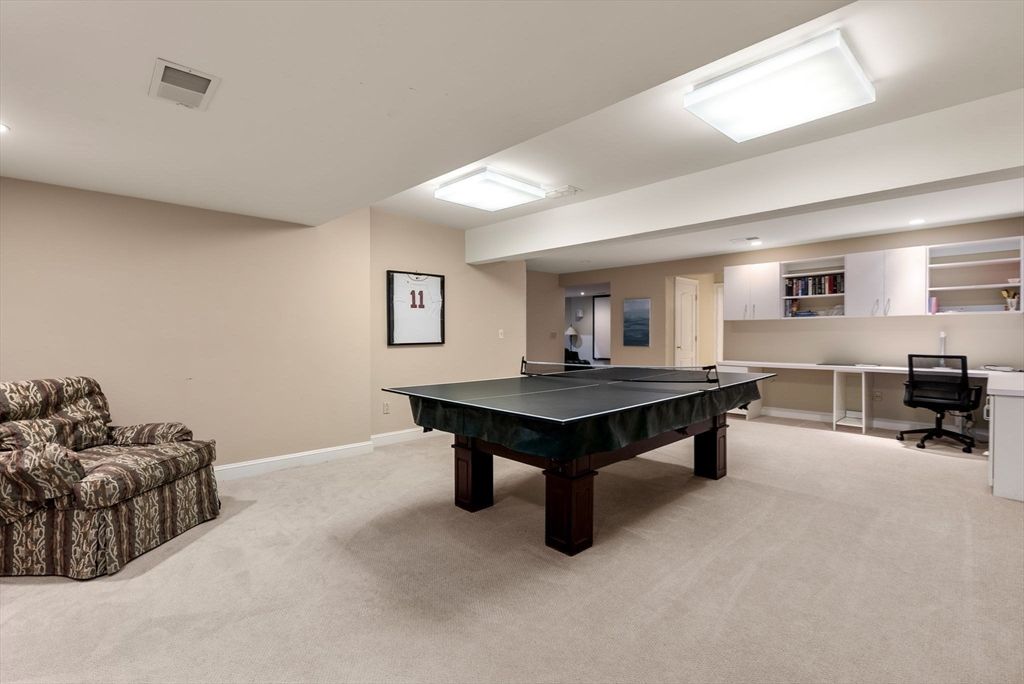 Billiard Table, Game Room, Home Office, Interior, Recessed Lighting