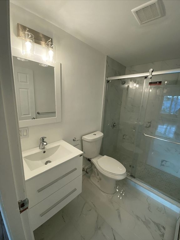 Bathroom, Glass Shower, Interior, Marble, Marble Walls