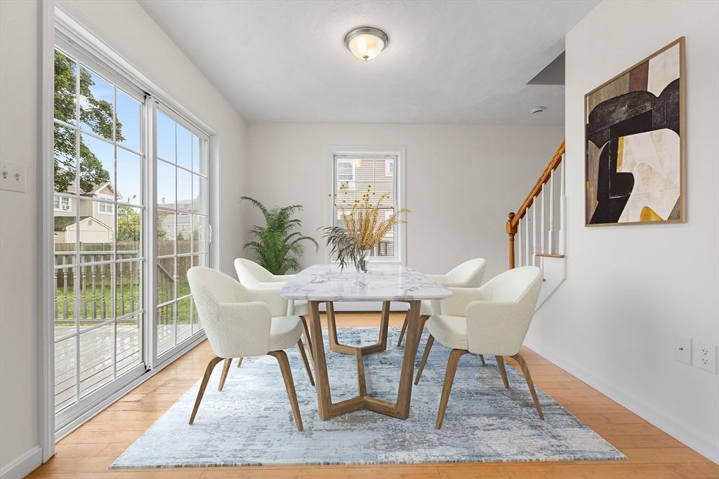 Dining room, Interior, Wood Texture Flooring