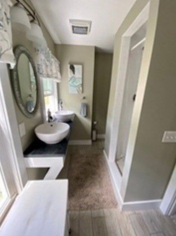 Bathroom, Interior, Wood Texture Flooring