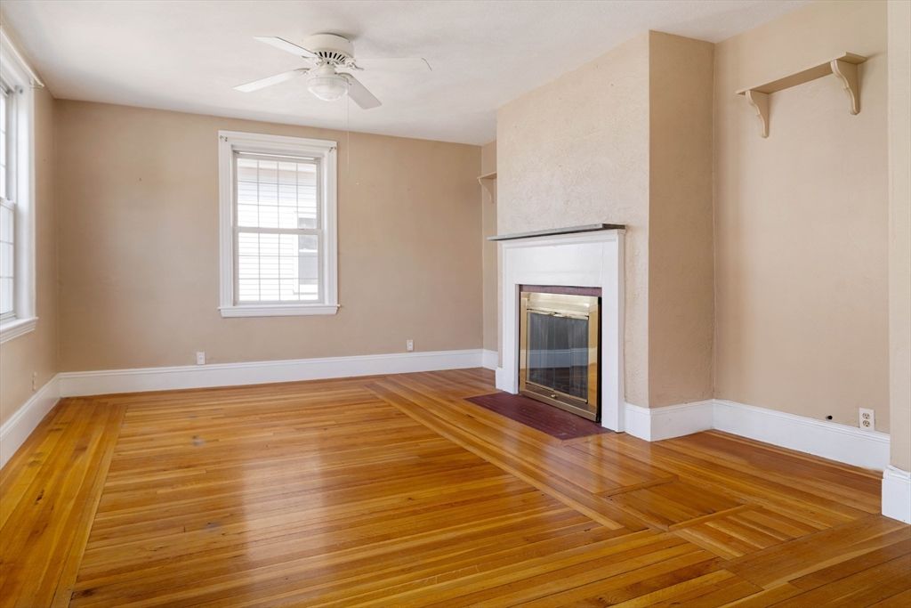 Empty room, Fireplace, Interior, Wood Texture Flooring