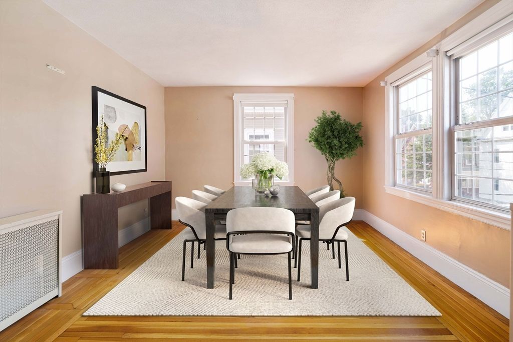 Dining room, Interior, Wood Texture Flooring