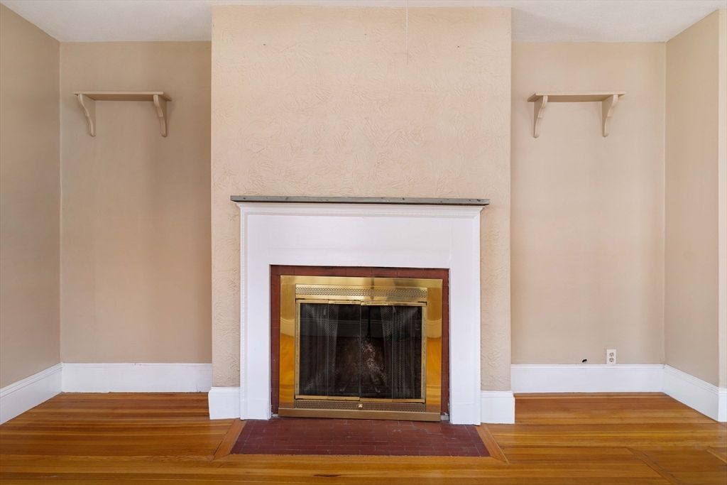Fireplace, Interior, Wood Texture Flooring