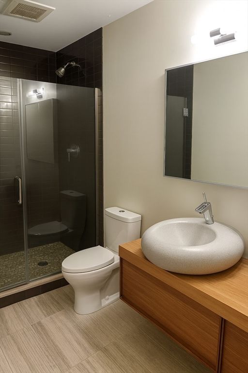 Bathroom, Glass Shower, Interior