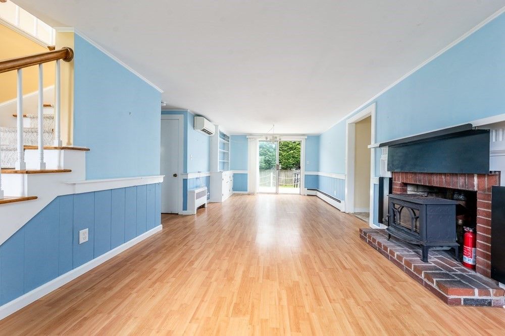 Empty room, Fireplace, Interior, Wood Texture Flooring