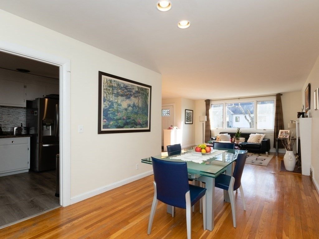 Dining room, Interior, Kitchen, Living room, Recessed Lighting, Wood Texture Flooring