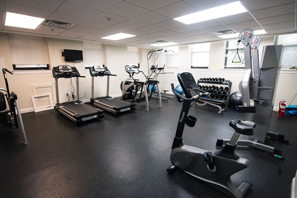 Fitness Equipment, Gym, Interior, Recessed Lighting