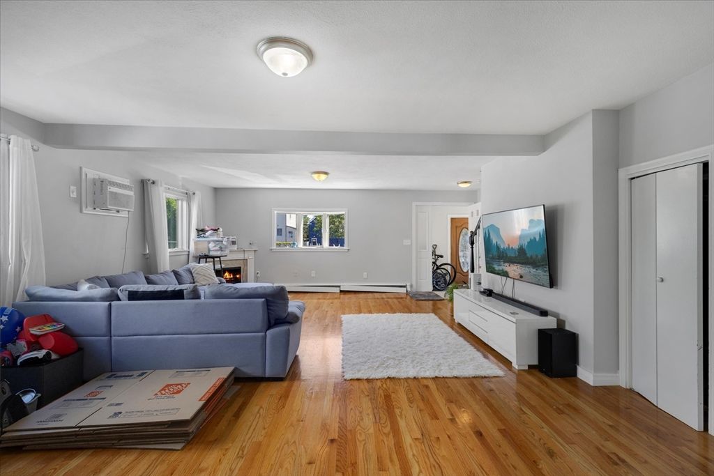 Fireplace, Interior, Living room, Wood Texture Flooring