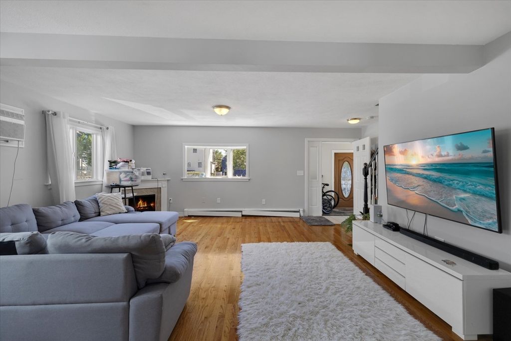 Fireplace, Interior, Living room, Wood Texture Flooring
