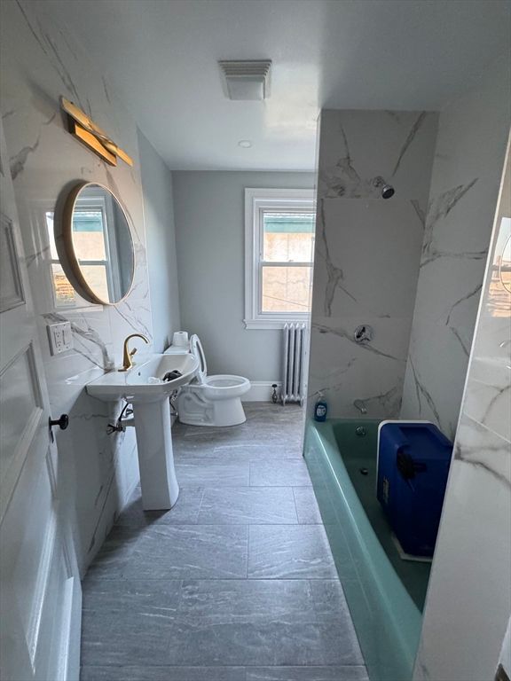 Bathroom, Dual Sink Vanities, Interior, Marble Walls