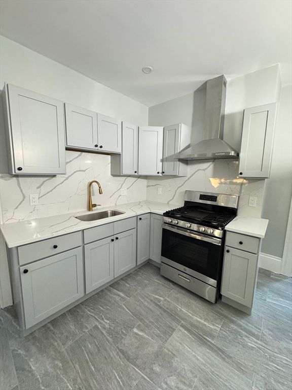 Interior, Kitchen, Marble Walls, Stainless Steel Appliances