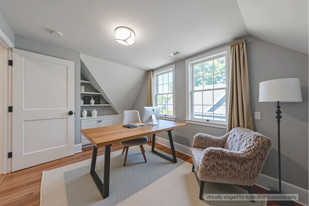 Home Office, Interior, Wood Texture Flooring
