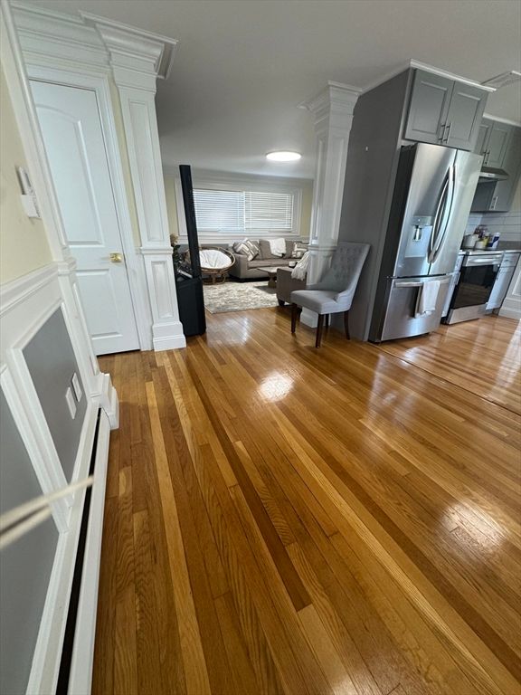 Interior, Kitchen, Living room, Wood Texture Flooring