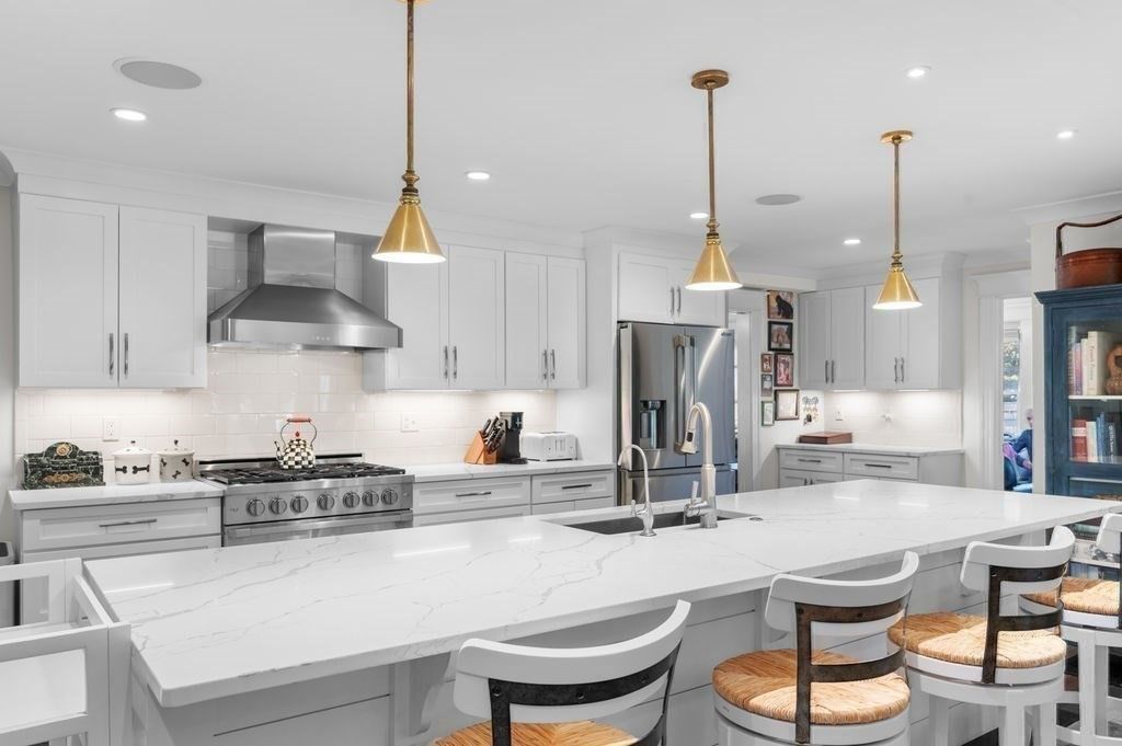 Interior, Kitchen, Pendant Lights, Recessed Lighting, Stainless Steel Appliances