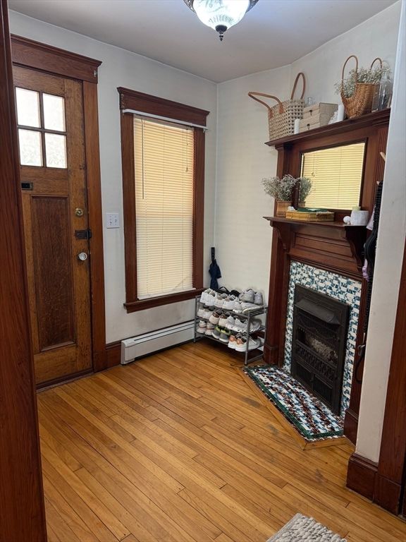 Fireplace, Interior, Wood Texture Flooring