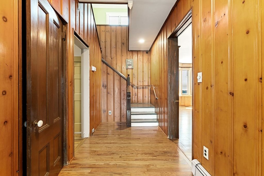 Interior, Recessed Lighting, Wood Texture Flooring, Wooden Walls
