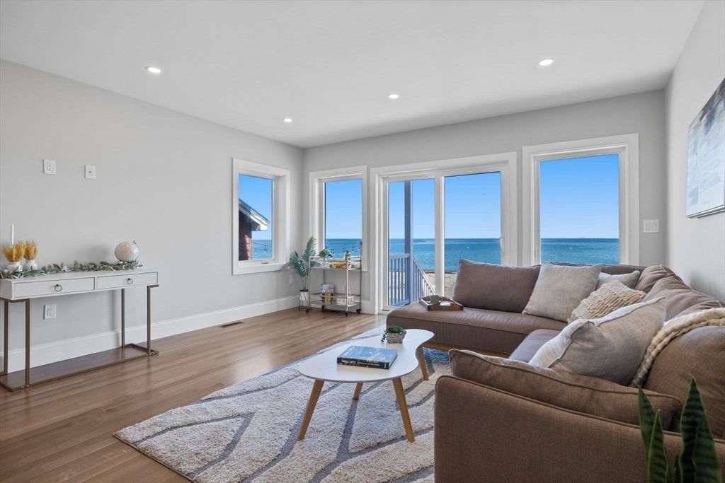 Interior, Living room, Recessed Lighting, Water, Wood Texture Flooring