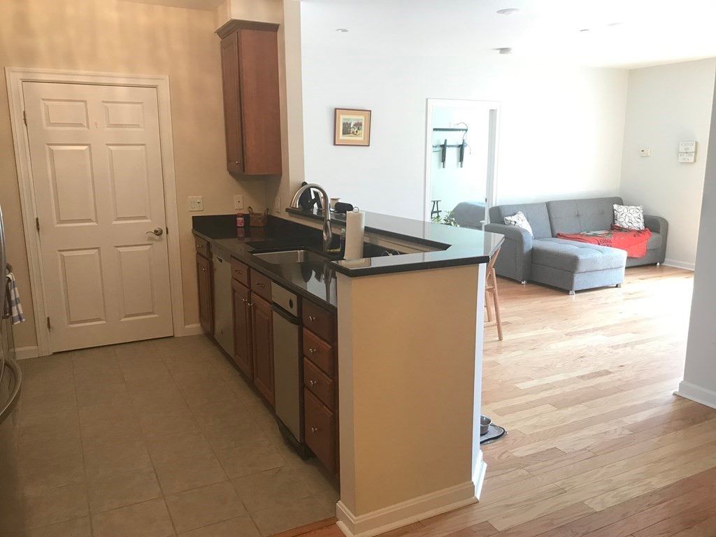 Interior, Kitchen, Living room, Recessed Lighting, Wood Texture Flooring
