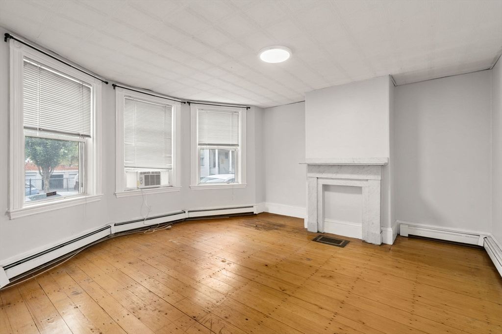 Empty room, Fireplace, Interior, Wood Texture Flooring