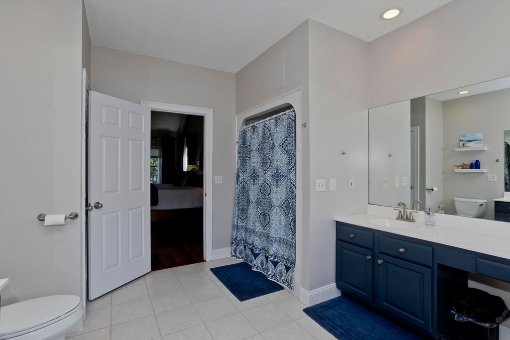 Bathroom, Interior, Recessed Lighting, Wood Texture Flooring