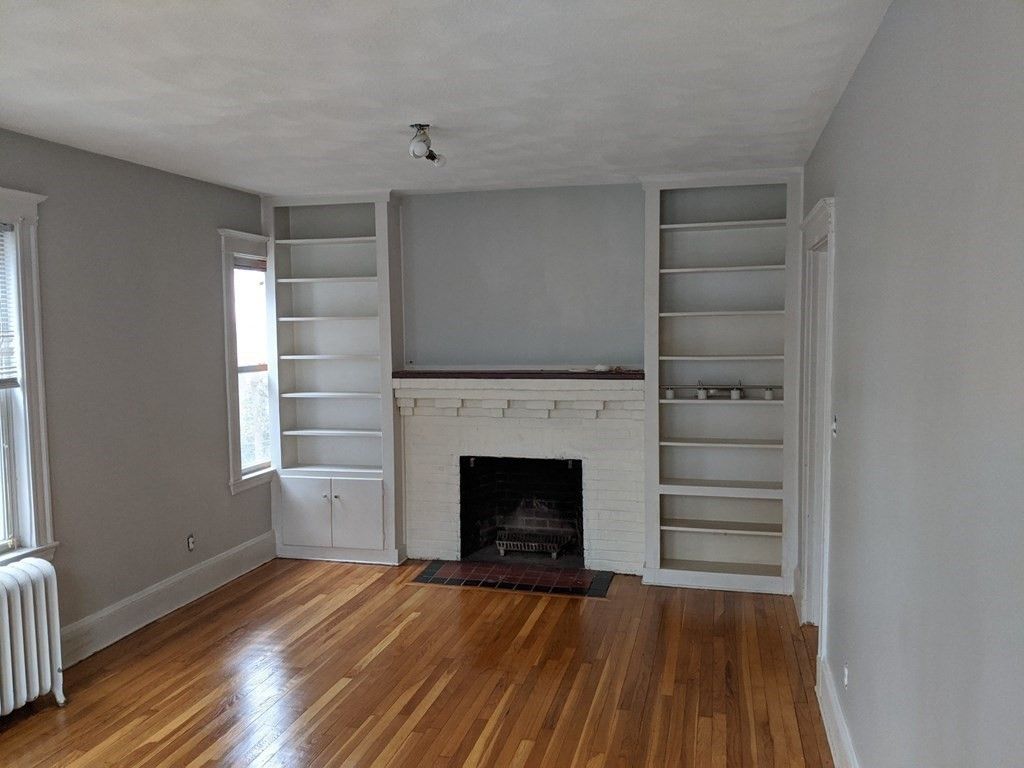 Empty room, Fireplace, Interior, Wood Texture Flooring