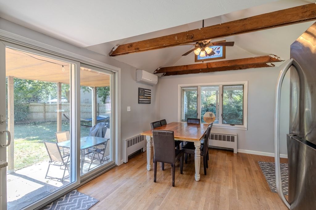 Dining room, Interior, Wooden Beams, Wood Texture Flooring