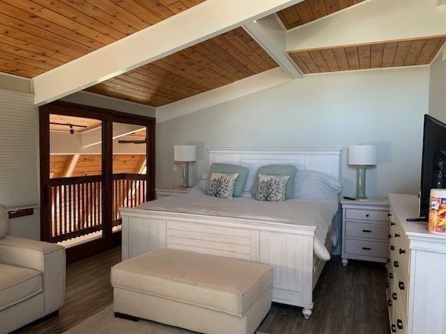 Bedroom, Interior, Wooden Ceilings, Wood Texture Flooring