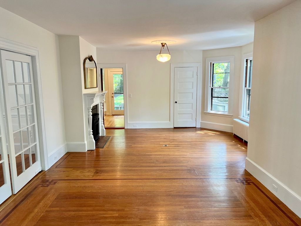 Empty room, Fireplace, Interior, Wood Texture Flooring