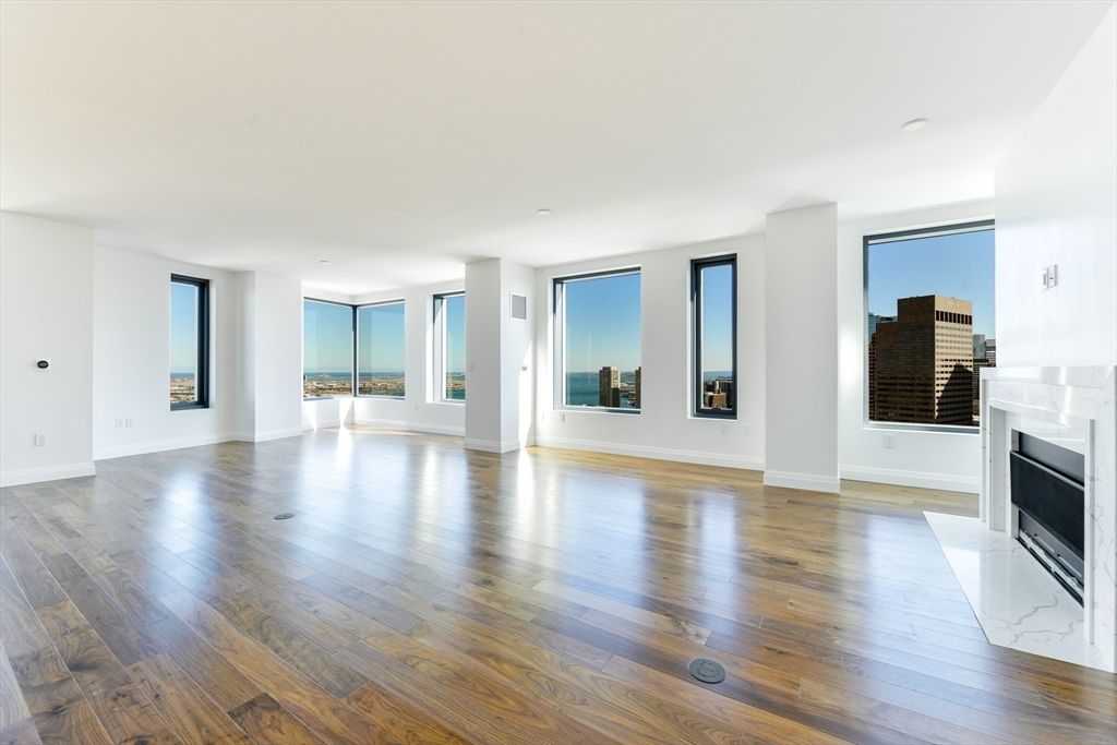 Empty room, Fireplace, Interior, Wood Texture Flooring