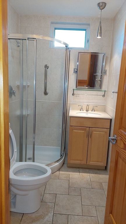 Bathroom, Glass Shower, Interior, Pendant Lights